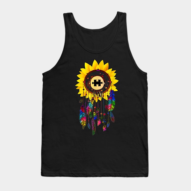 Flower Dreamcatcher Autism Awareness Tee Gift For Men Women Tank Top by cruztdk5